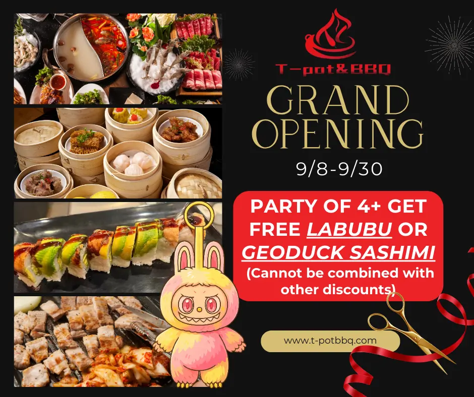 T-pot & BBQ opening special